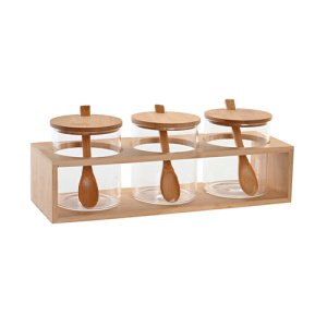 Azucarero set 3 bambu