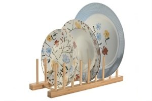Organizador platos bambu