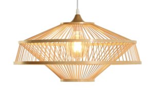 Lampara techo bambu expo